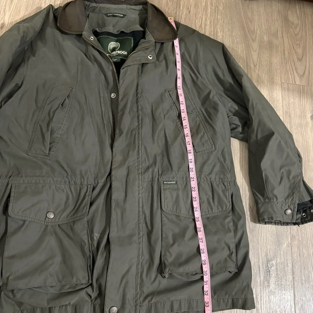 Weatherproof Men’s Multi-pocket Jacket with Detachable Lining Size XL w/ Leather